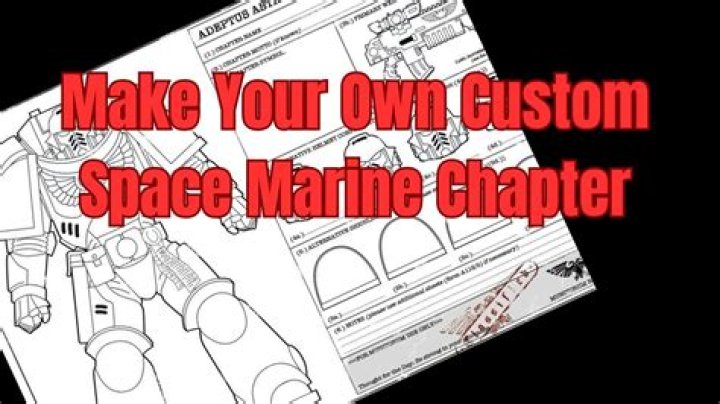Can you make up your own Space Marine chapter?