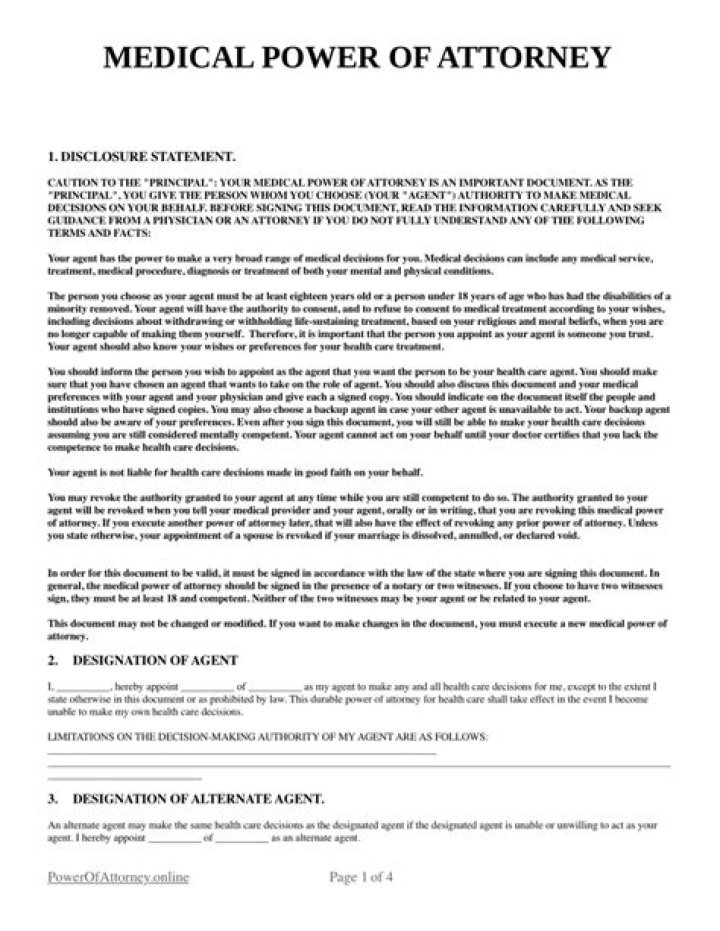 Does a medical power of attorney need to be notarized in Washington state?