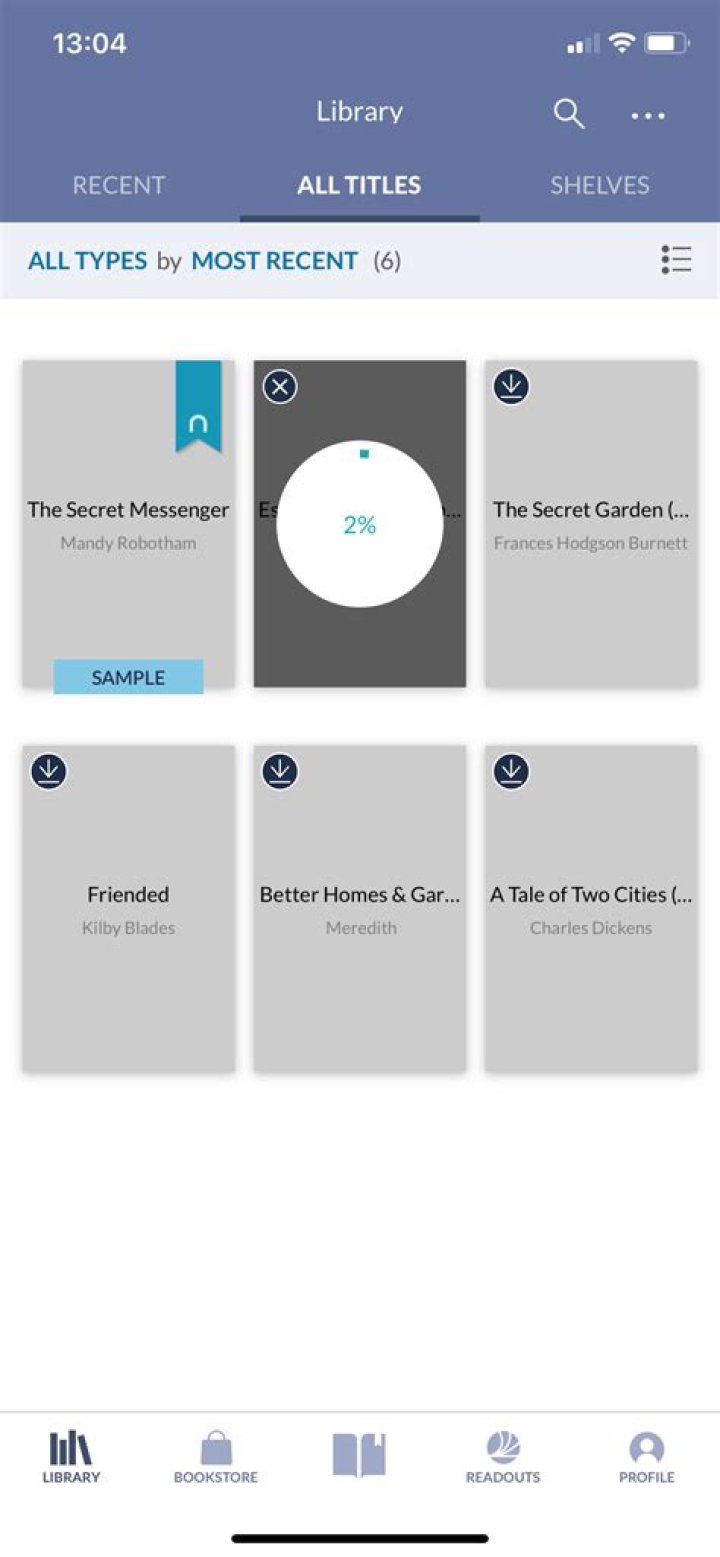 How do I download Nook books from my library?