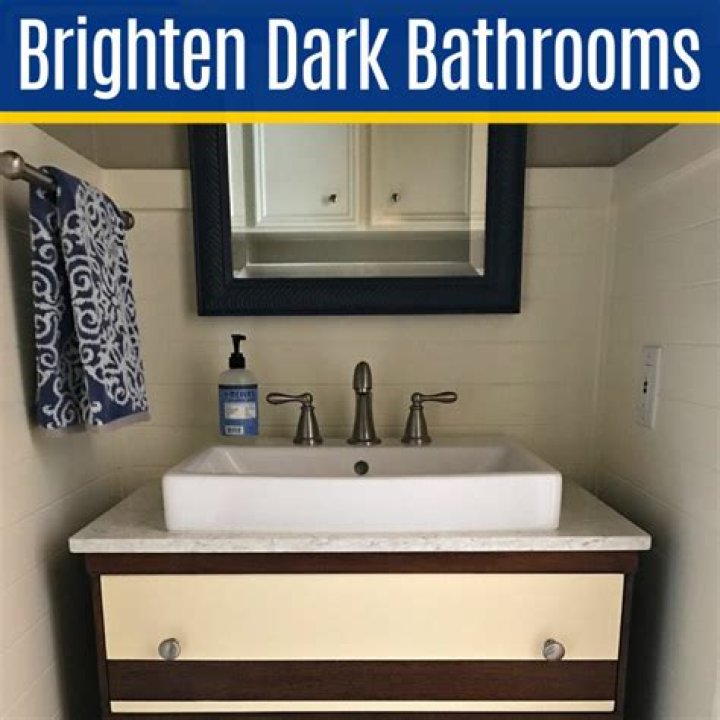How do you brighten a dull bathroom