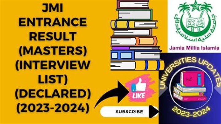 Is JMI result out 2021?