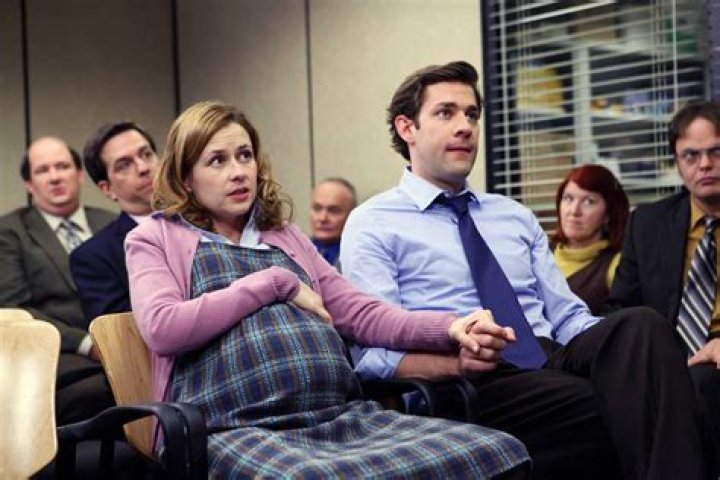 Was the singing scene in the office planned