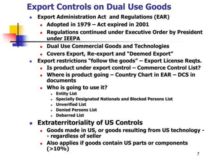What are US export control laws