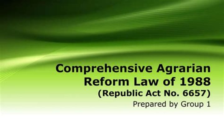 What did the agrarian reform law do