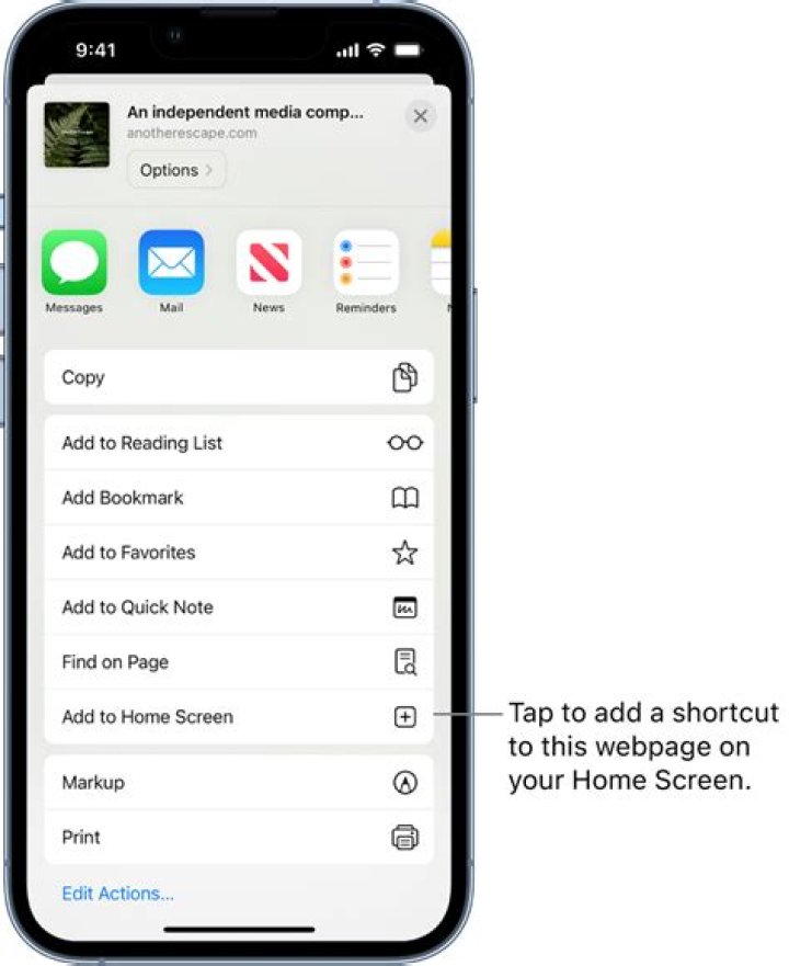 What does bookmark icon look like on iPhone?