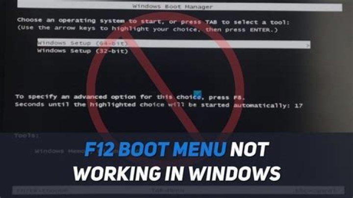 What does F12 do when booting?