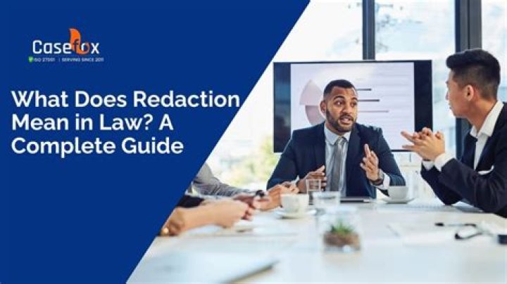 What does redaction mean in law?
