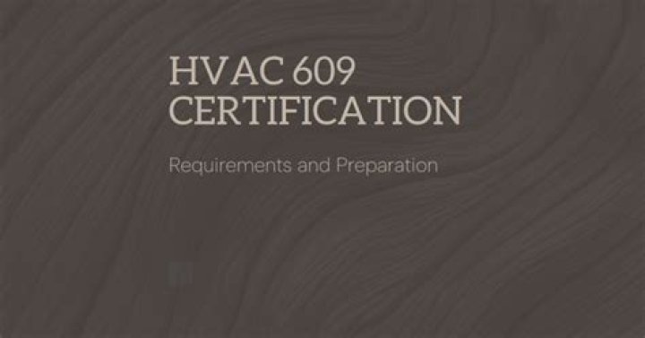 What is a 609 certification