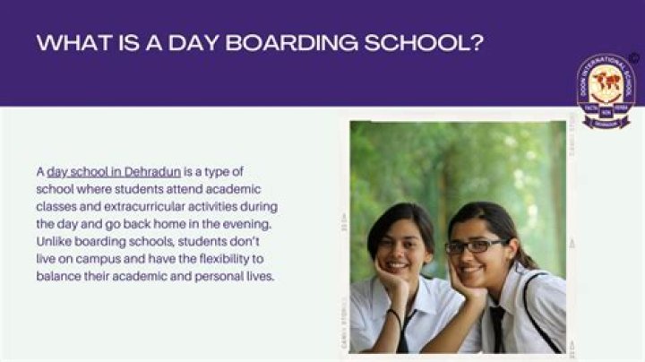 What is a day boarding school?
