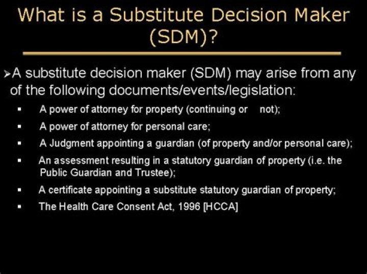 What is a substitute decision maker