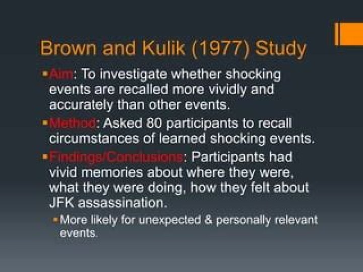 What method did Brown and Kulik use in their study?