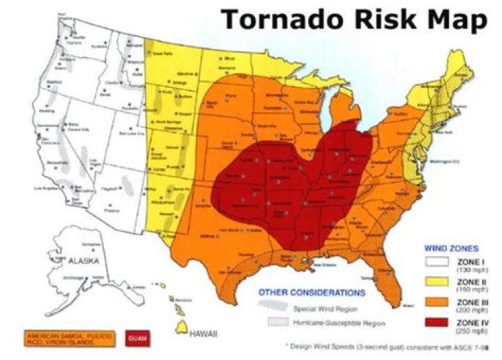 What states are considered Tornado Alley