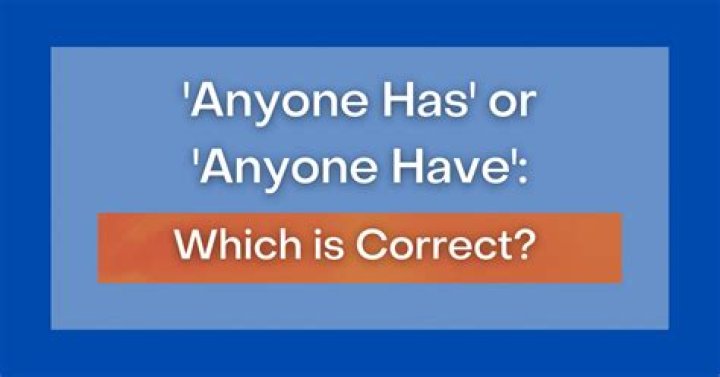 Which is correct anyone has or anyone have?